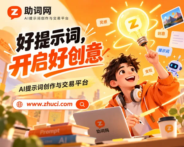 AI创作缺灵感？助词网海量提示词集市